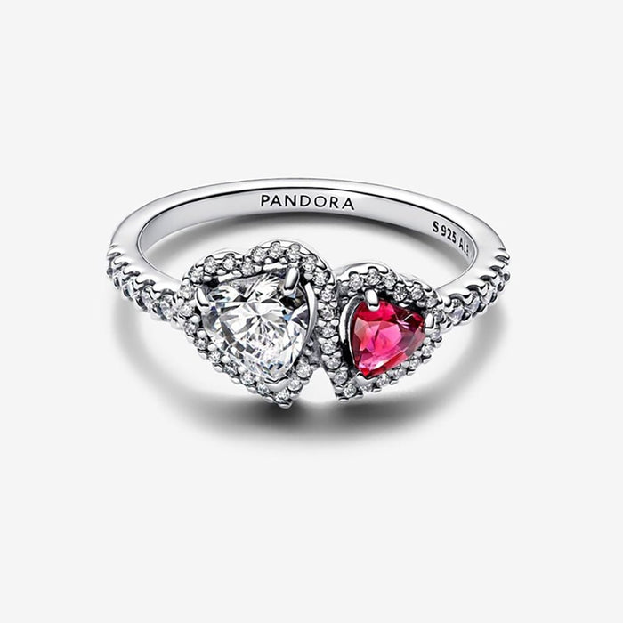 Pandora - Halo Hearts Ring - Two Tone - Pandora near me - Promise ring - Ring for her - Gifts for her - Pandora ring