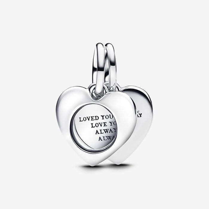 PANDORA : Heart Magnifying Glass Double Dangle Charm - PANDORA : Heart Magnifying Glass Double Dangle Charm