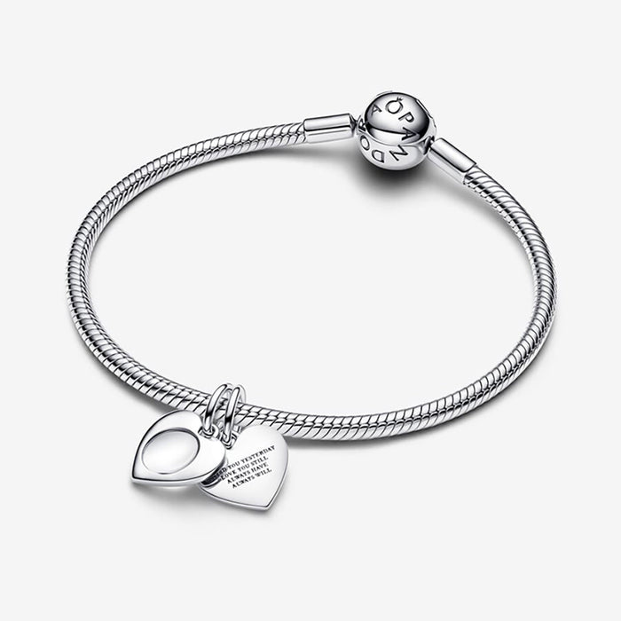 PANDORA : Heart Magnifying Glass Double Dangle Charm - PANDORA : Heart Magnifying Glass Double Dangle Charm