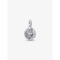 Close-up of the Pandora Heart Medallion Charm with a raised flaming heart design on the front.