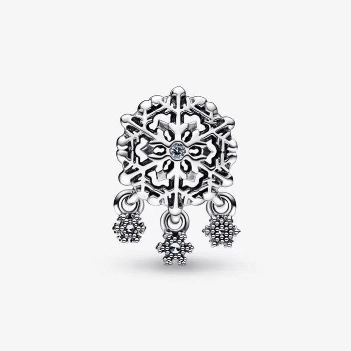 "PANDORA : Icy Snowflake Drop Charm -"