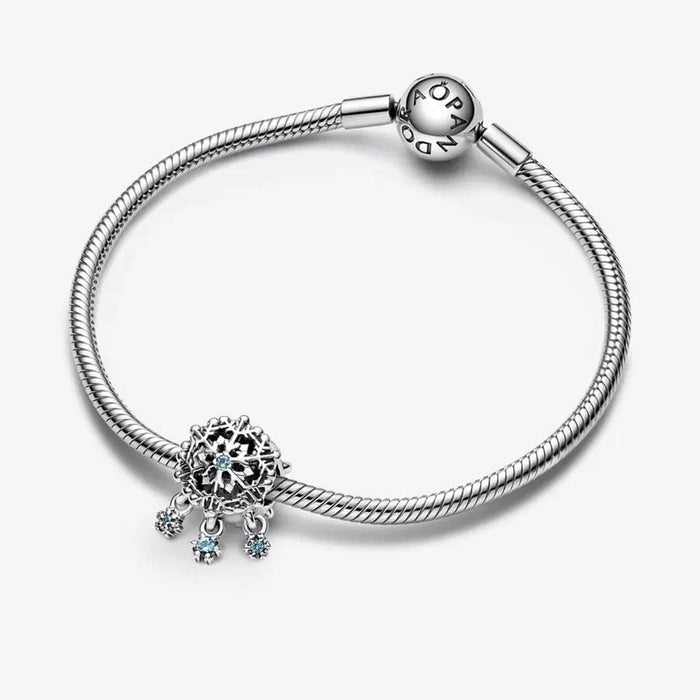 "PANDORA : Icy Snowflake Drop Charm -"