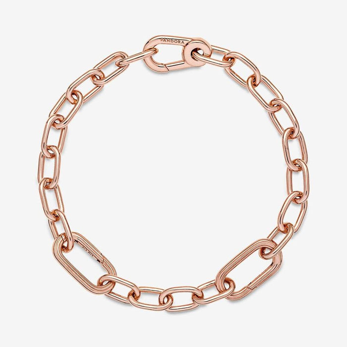 "PANDORA : Pandora ME Link Chain Bracelet with 2 Connectors in Rose Gold -"