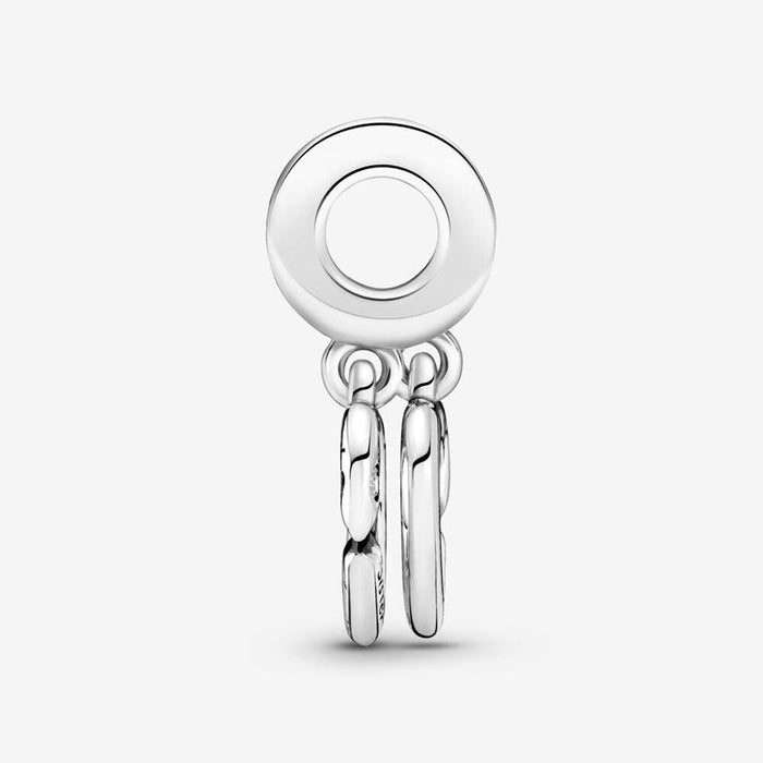 "PANDORA : Linked Sister Hearts Split Dangle Charm -"