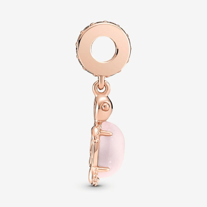 "PANDORA : Murano Glass Pink Sea Turtle Dangle Charm -"