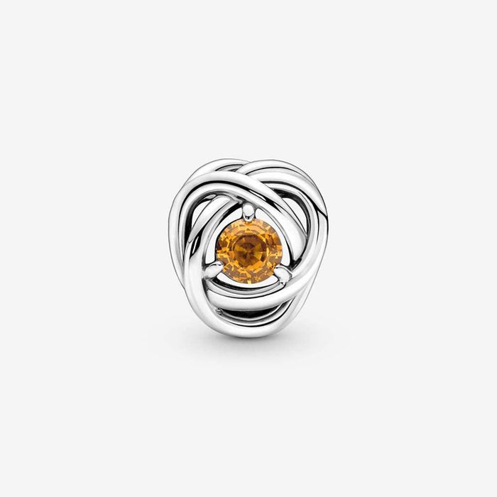 "PANDORA : November Honey Eternity Circle Charm -"