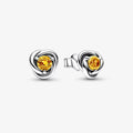 "PANDORA : November Honey Eternity Circle Stud Earrings -"