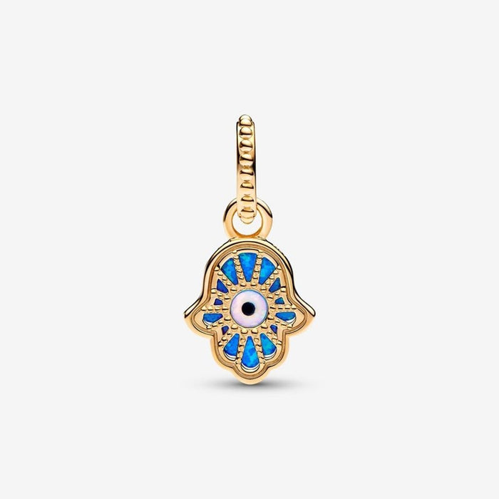 "PANDORA : Opalescent Blue Hamsa Hand Dangle Charm - PANDORA : Opalescent Blue Hamsa Hand Dangle Charm"