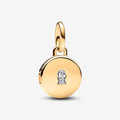 PANDORA : Openable & Engravable Love Locket Dangle Charm - 14k Gold-plated unique metal blend - PANDORA : Openable & Engravable Love Locket Dangle Charm - 14k Gold-plated unique metal blend