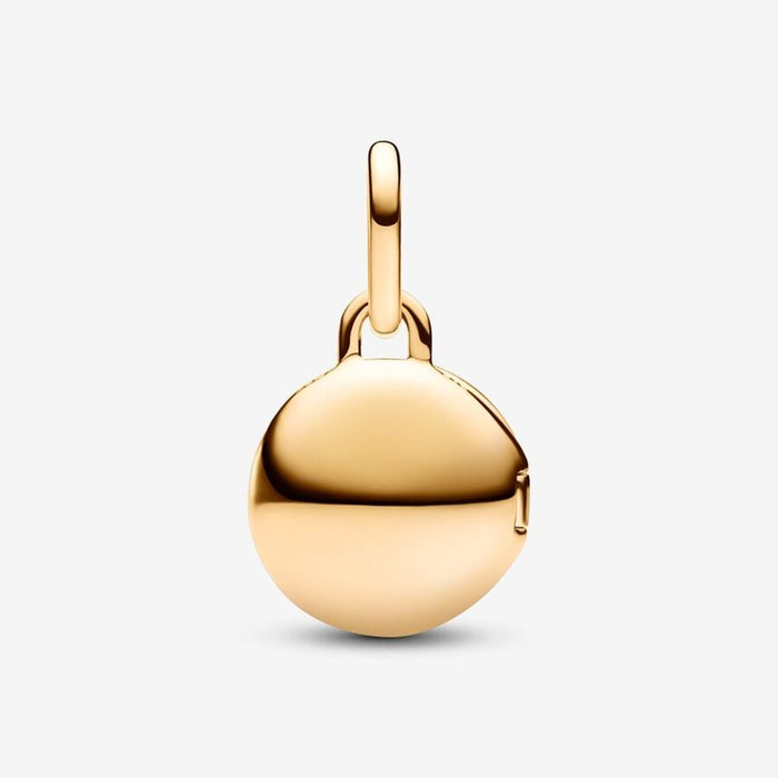 PANDORA : Openable & Engravable Love Locket Dangle Charm - 14k Gold-plated unique metal blend - PANDORA : Openable & Engravable Love Locket Dangle Charm - 14k Gold-plated unique metal blend