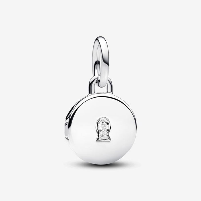 ANDORA : Openable & Engravable Love Locket Dangle Charm - Sterling Silver - ANDORA : Openable & Engravable Love Locket Dangle Charm - Sterling Silver