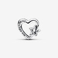 PANDORA : Openwork Family Heart & Star Charm - PANDORA : Openwork Family Heart & Star Charm