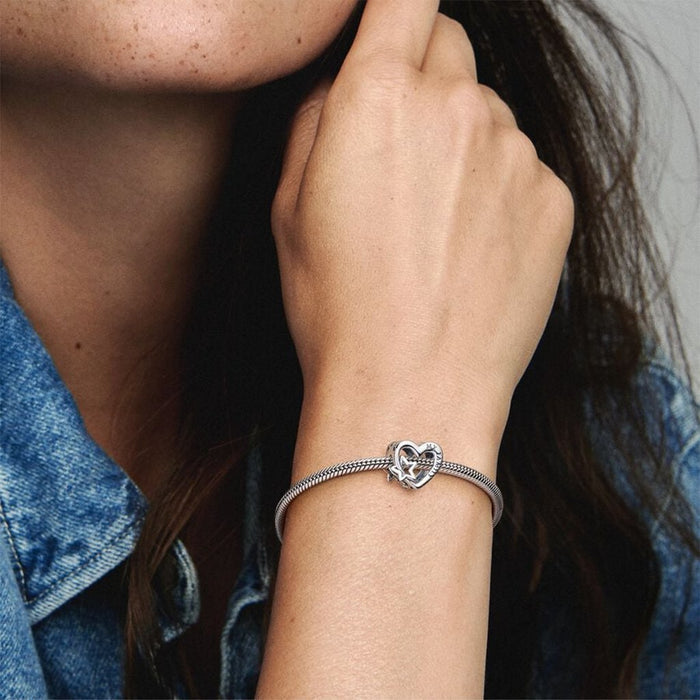 PANDORA : Openwork Family Heart & Star Charm - PANDORA : Openwork Family Heart & Star Charm