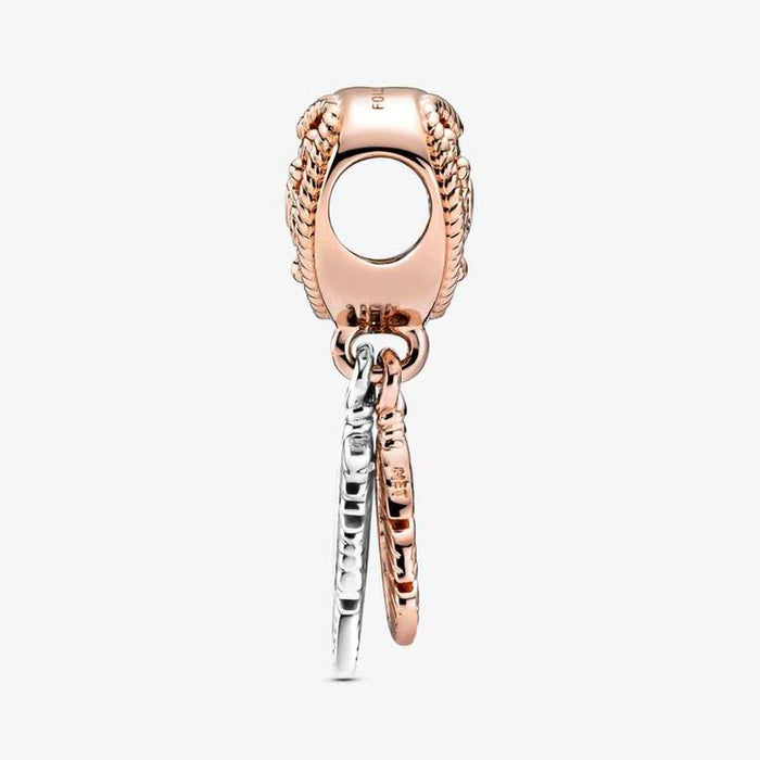 "PANDORA : Openwork Heart & Two Feathers Dreamcatcher Charm -"