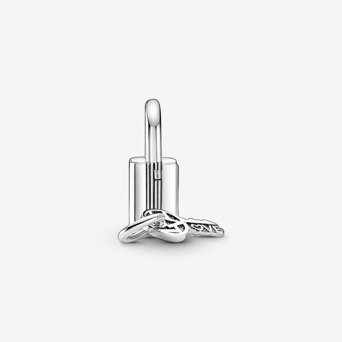 "PANDORA : Padlock and Key Dangle Charm -"