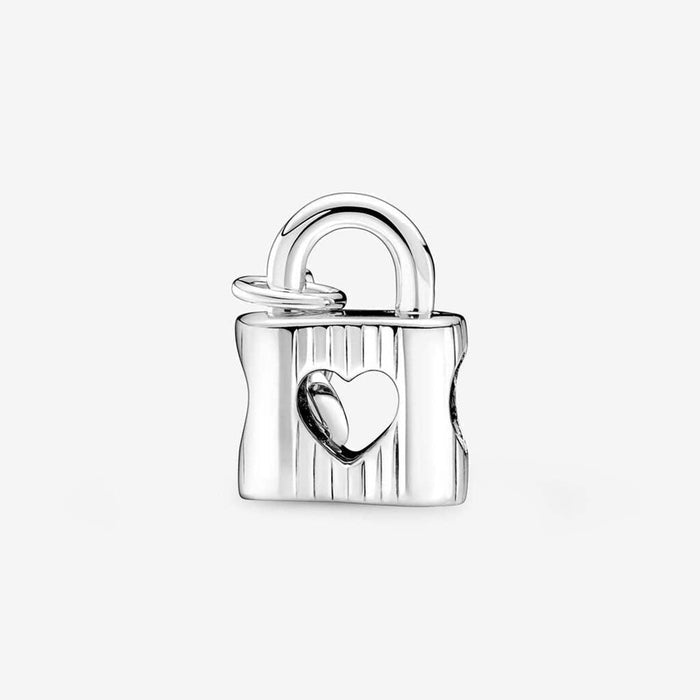 "PANDORA : Padlock & Heart Key Charm -"