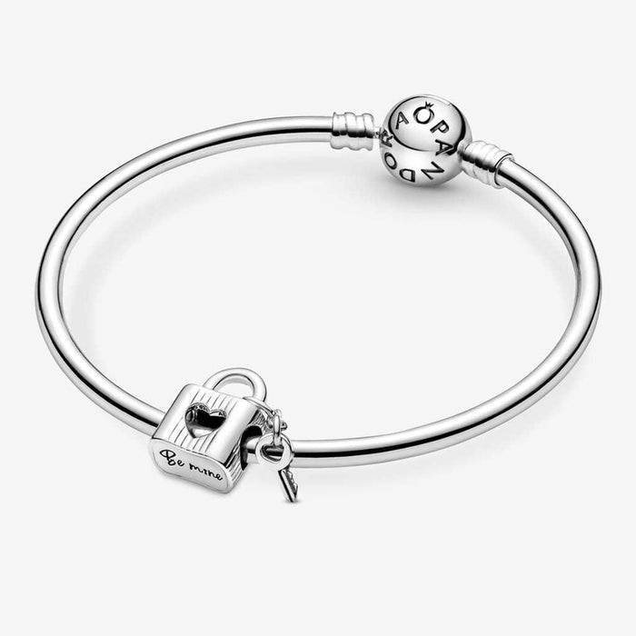 "PANDORA : Padlock & Heart Key Charm -"