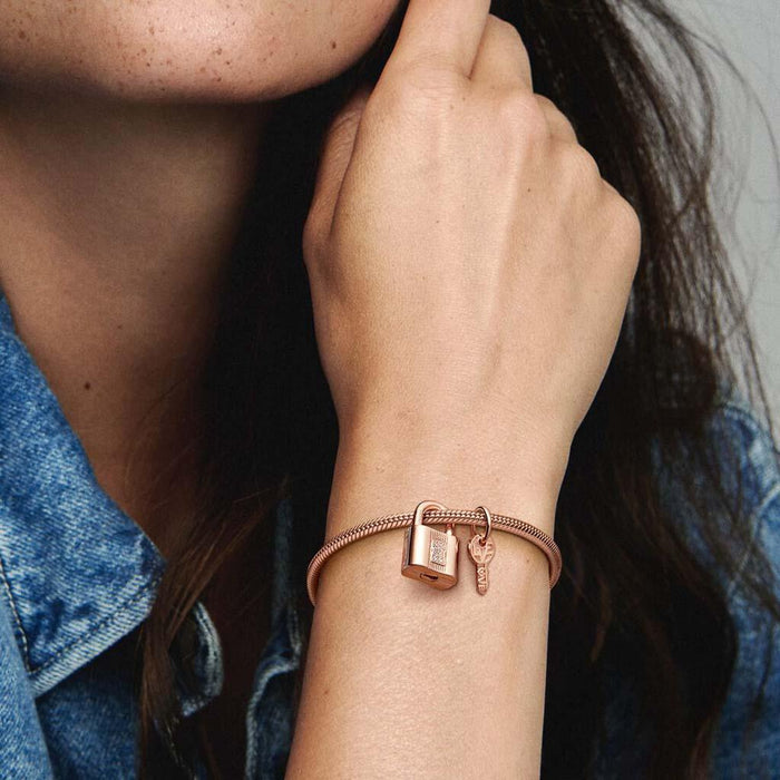 "PANDORA : Padlock & Key Dangle Charm -"