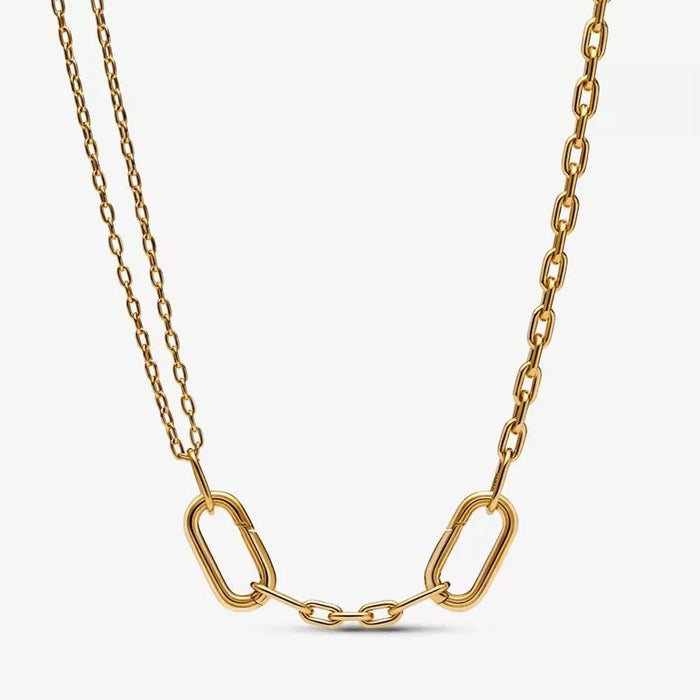 "PANDORA : Pandora ME Double Link Chain Necklace - 17.7\" -"
