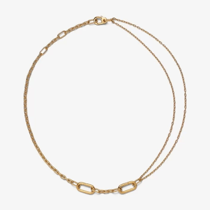 "PANDORA : Pandora ME Double Link Chain Necklace - 17.7\" -"