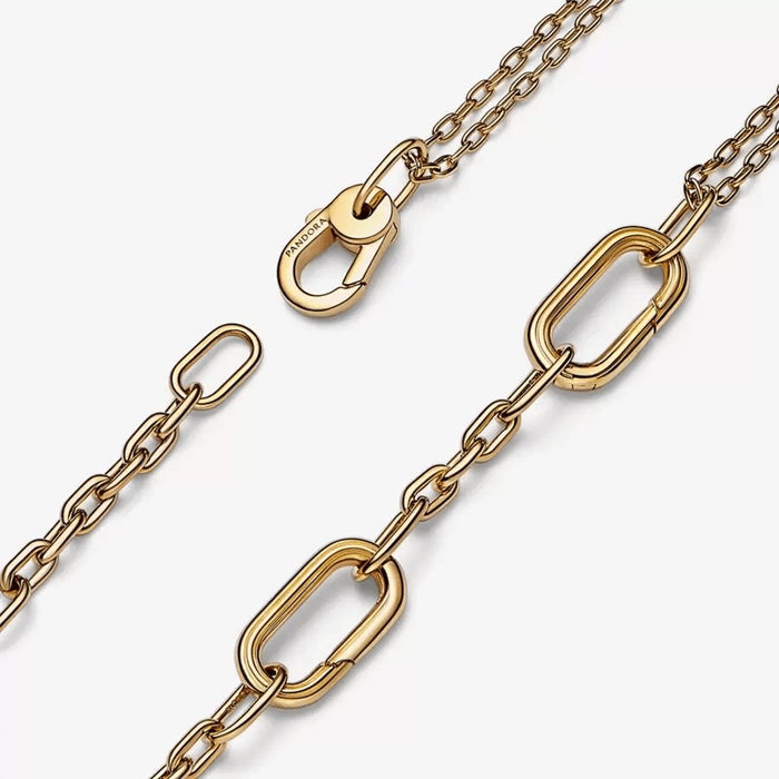 "PANDORA : Pandora ME Double Link Chain Necklace - 17.7\" -"