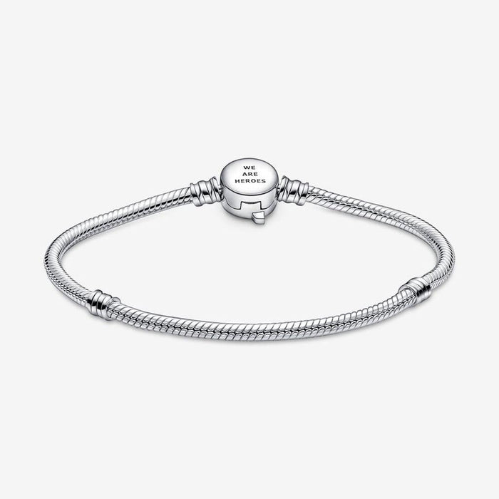 "PANDORA : Pandora Moments Marvel The Avengers Logo Clasp Snake Chain Bracelet -"