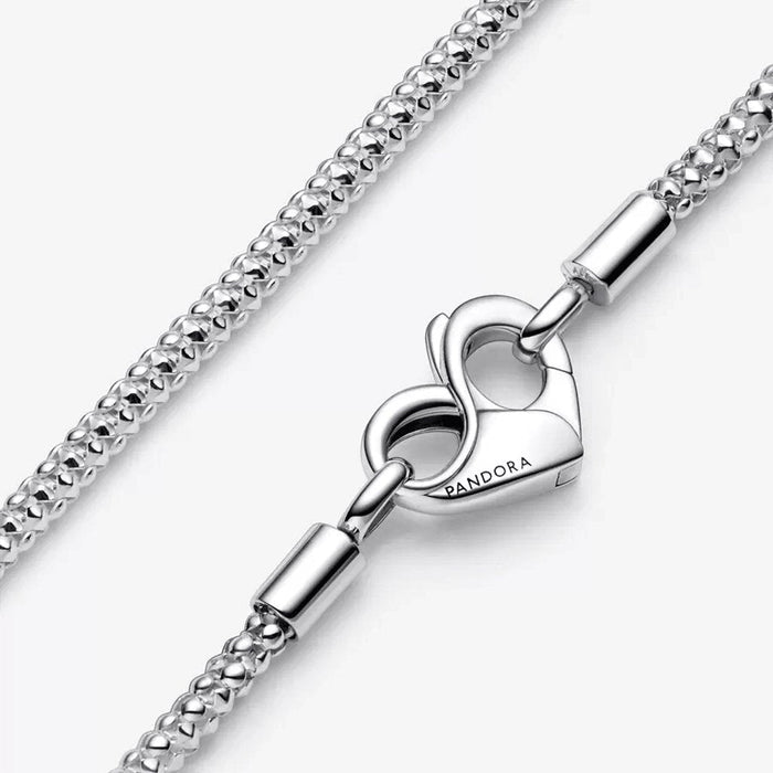"PANDORA : Pandora Moments Studded Chain Necklace (17.7\") -"