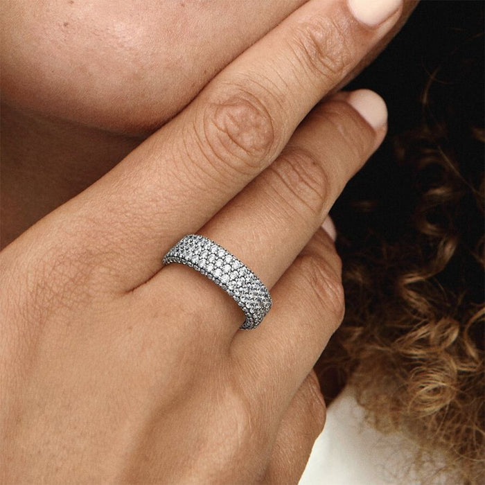 "PANDORA : Pandora Timeless Pavé Triple-row Ring -"
