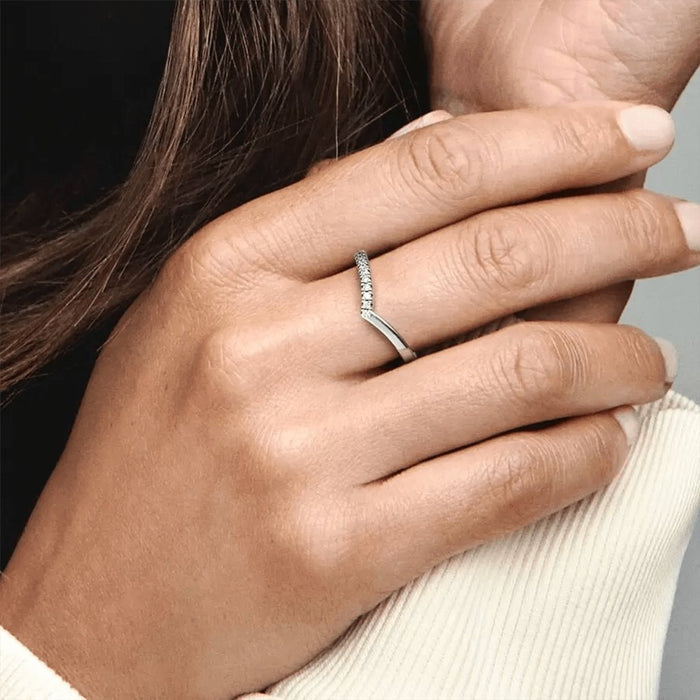 "PANDORA : Pandora Timeless Wish Half Sparkling Ring -"