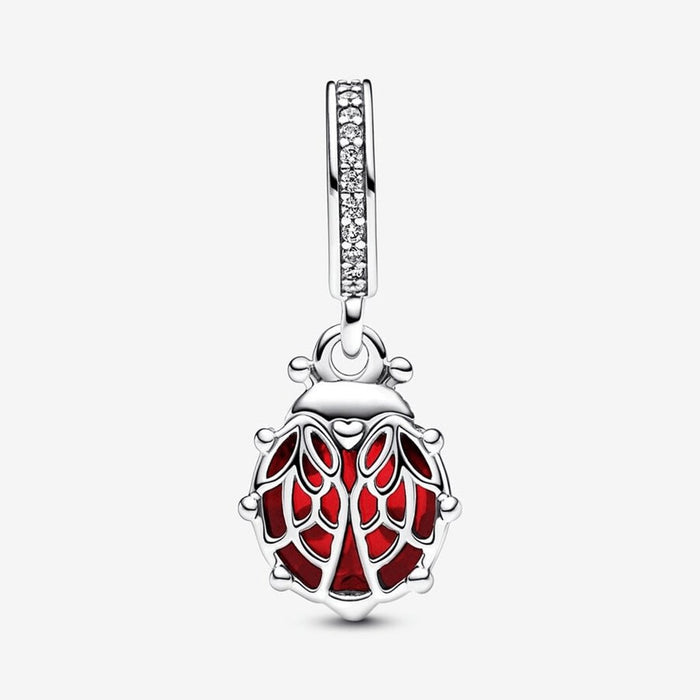 "PANDORA : Red Ladybird Dangle Charm -"