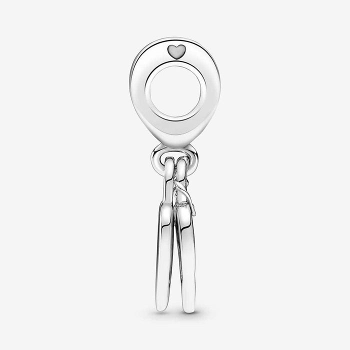 "PANDORA : Rose Heart Padlock Dangle Charm -"