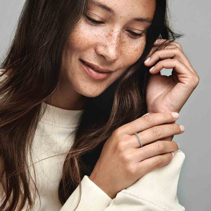PANDORA : Sparkling Band Ring in Sterling Silver - PANDORA : Sparkling Band Ring in Sterling Silver