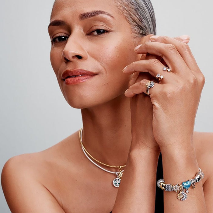 PANDORA : Sparkling Crossover Star Charm - PANDORA : Sparkling Crossover Star Charm