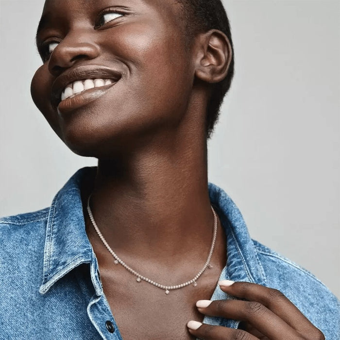 "PANDORA : Sparkling Drop Collier Necklace (16.9\") -"