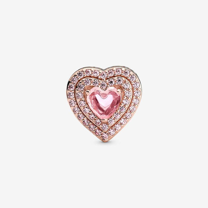 "PANDORA : Sparkling Levelled Heart Charm -"