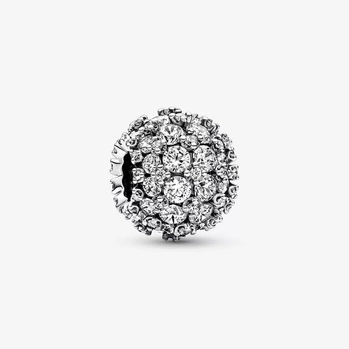 "PANDORA : Sparkling Pavé Round Charm -"