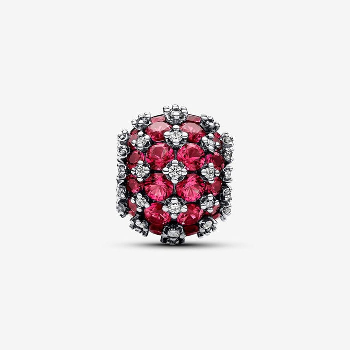 PANDORA : Sparkling Pavé Round Pink Charm - Sterling Silver - PANDORA : Sparkling Pavé Round Pink Charm - Sterling Silver