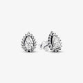 PANDORA : Sparkling Pear Halo Stud Earrings - PANDORA : Sparkling Pear Halo Stud Earrings