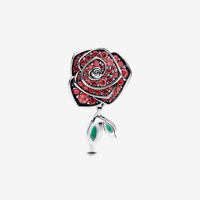 PANDORA : Sparkling Rose in Bloom Charm - PANDORA : Sparkling Rose in Bloom Charm