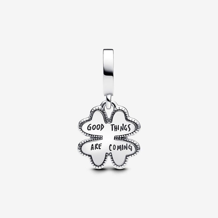 PANDORA : Spinnable Four Leaf Clover Lab - Grown Diamond Dangle Charm - PANDORA : Spinnable Four Leaf Clover Lab - Grown Diamond Dangle Charm