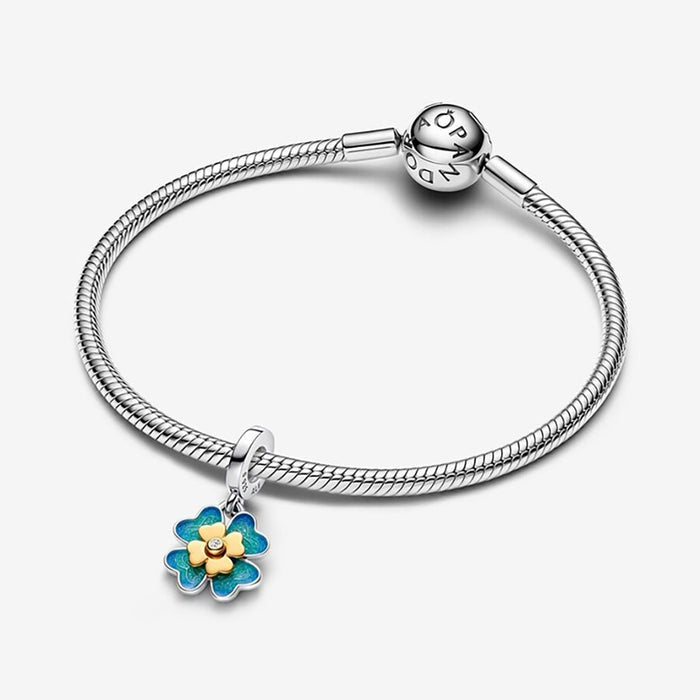 PANDORA : Spinnable Four Leaf Clover Lab - Grown Diamond Dangle Charm - PANDORA : Spinnable Four Leaf Clover Lab - Grown Diamond Dangle Charm