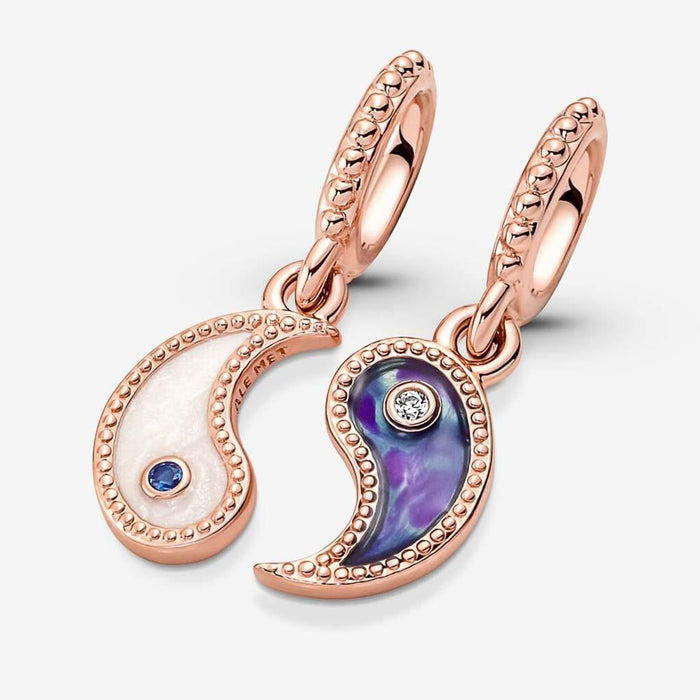 "PANDORA : Splittable Yin & Yang Sparkling Dangle Charm -"