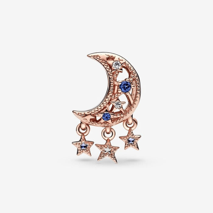 "PANDORA : Star & Crescent Moon Charm -"