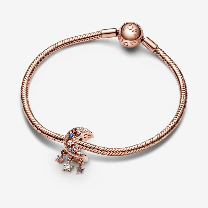 "PANDORA : Star & Crescent Moon Charm -"