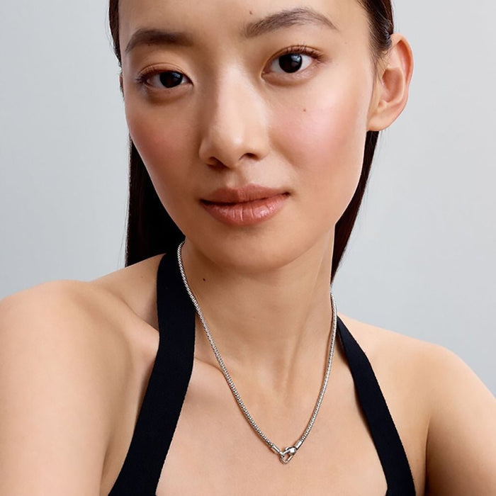 PANDORA : Studded Clasp & Chain Necklace - PANDORA : Studded Clasp & Chain Necklace