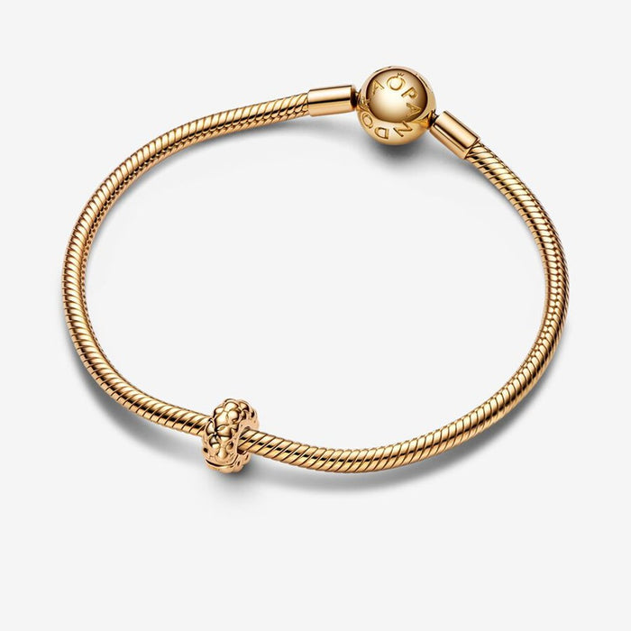 "PANDORA : Studded Clip Charm in Gold Plated - PANDORA : Studded Clip Charm in Gold Plated"