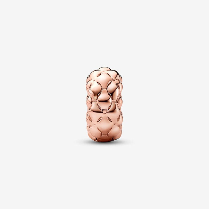 "PANDORA : Studded Clip Charm in Rose Gold Plated - PANDORA : Studded Clip Charm in Rose Gold Plated"