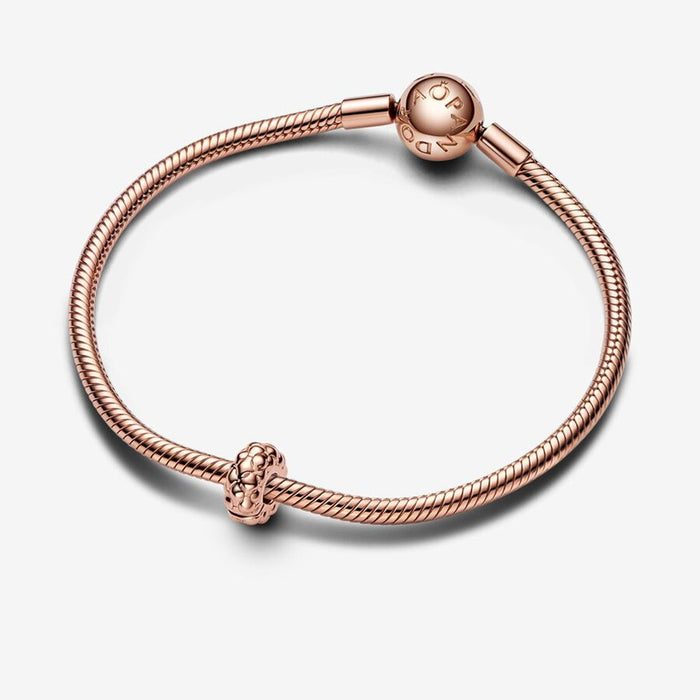 "PANDORA : Studded Clip Charm in Rose Gold Plated - PANDORA : Studded Clip Charm in Rose Gold Plated"
