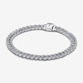 PANDORA : Timeless Pavé Cuban Chain Bracelet - Sterling Silver - PANDORA : Timeless Pavé Cuban Chain Bracelet - Sterling Silver