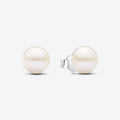 PANDORA : Treated Freshwater Cultured Pearl 7mm Stud Earrings - Sterling Silver - PANDORA : Treated Freshwater Cultured Pearl 7mm Stud Earrings - Sterling Silver